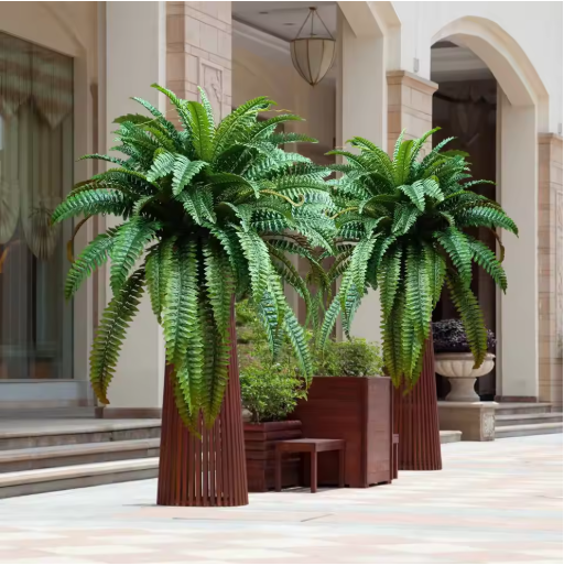 28/58/88 Leaves Artificial Boston Fern Large Hanging Plants For Home Decor