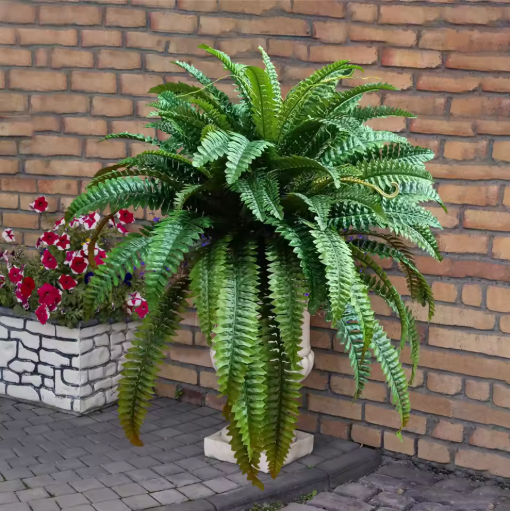 28/58/88 Leaves Artificial Boston Fern Large Hanging Plants For Home Decor