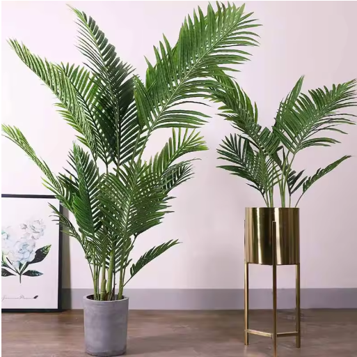 60-95cm Large Artificial Palm Tree Tropical Plants Branches Plastic Leaves Green Monstera For Home Garden Room Office Decor