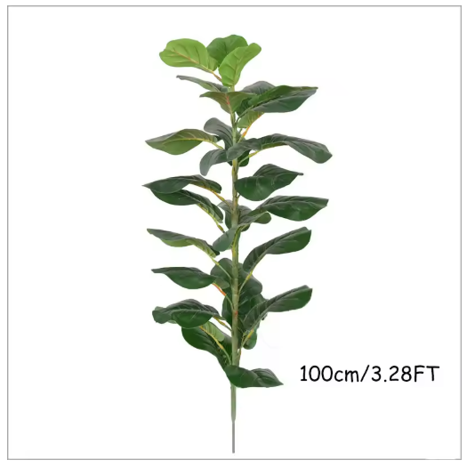150cm Tropical Tree Large Fake Ficus Lyrata Plant Artificial Ficus Plants Branches Plastic Fake Leafs For Home Office Shop Decor