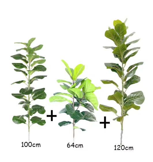 150cm Tropical Tree Large Fake Ficus Lyrata Plant Artificial Ficus Plants Branches Plastic Fake Leafs For Home Office Shop Decor