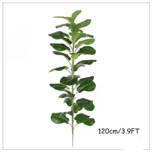 150cm Tropical Tree Large Fake Ficus Lyrata Plant Artificial Ficus Plants Branches Plastic Fake Leafs For Home Office Shop Decor