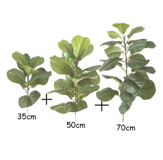 150cm Tropical Tree Large Fake Ficus Lyrata Plant Artificial Ficus Plants Branches Plastic Fake Leafs For Home Office Shop Decor