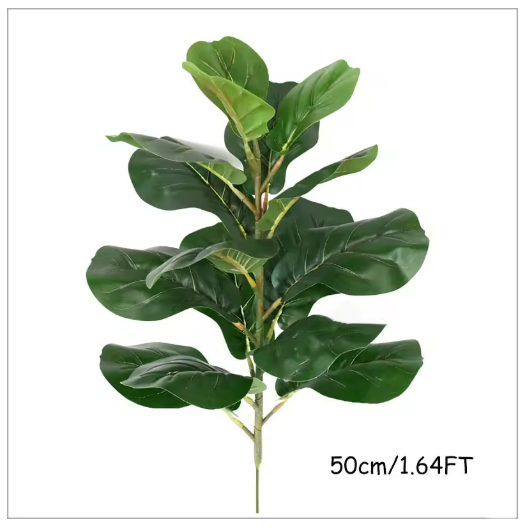 150cm Tropical Tree Large Fake Ficus Lyrata Plant Artificial Ficus Plants Branches Plastic Fake Leafs For Home Office Shop Decor
