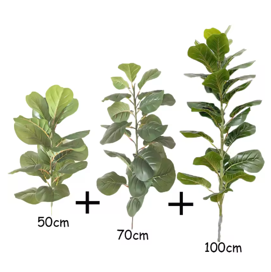 150cm Tropical Tree Large Fake Ficus Lyrata Plant Artificial Ficus Plants Branches Plastic Fake Leafs For Home Office Shop Decor
