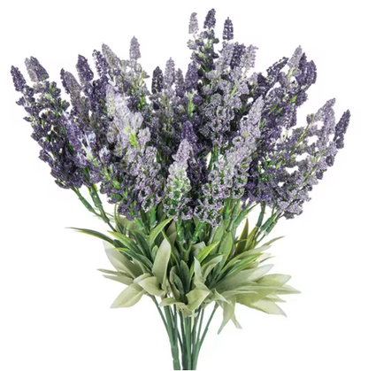 Artificial Flower Plants Lavender Festival Wedding Wreath Home Room Table Outdoor Courtyard Garden Decor Bridal Bouquet DIY Gift