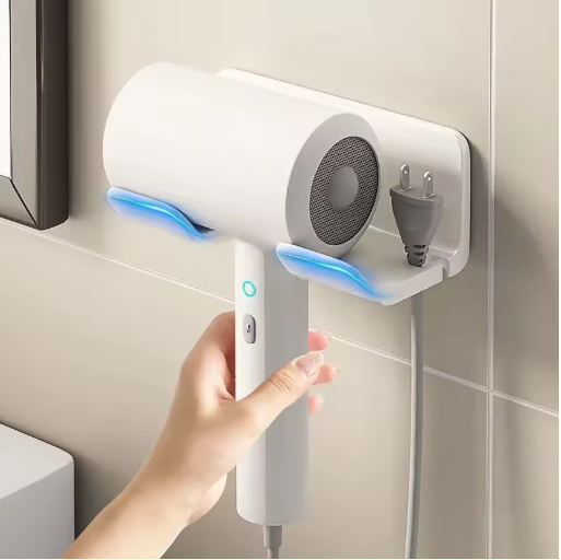 Hair Dryer Holder for Bathroom Wall Shelf Without Drilling