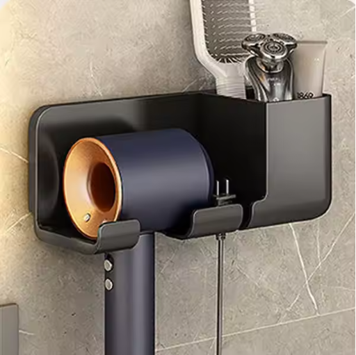 Hair Dryer Holder for Bathroom Wall Shelf Without Drilling
