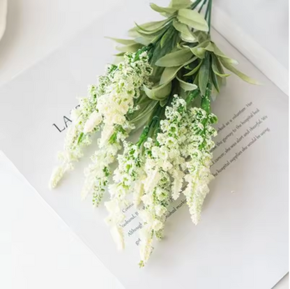 Artificial Flower Plants Lavender Festival Wedding Wreath Home Room Table Outdoor Courtyard Garden Decor Bridal Bouquet DIY Gift