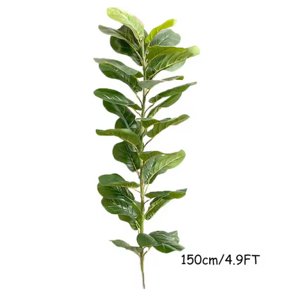 150cm Tropical Tree Large Fake Ficus Lyrata Plant Artificial Ficus Plants Branches Plastic Fake Leafs For Home Office Shop Decor