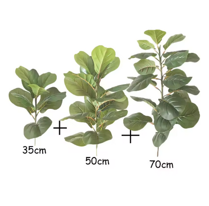 150cm Tropical Tree Large Fake Ficus Lyrata Plant Artificial Ficus Plants Branches Plastic Fake Leafs For Home Office Shop Decor